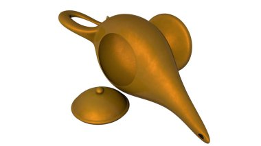 Alaaddin ve sihirli lamba. 3D render