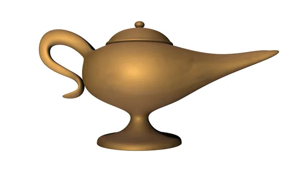 Lampe magique d'Aladin. rendu 3D — Photo
