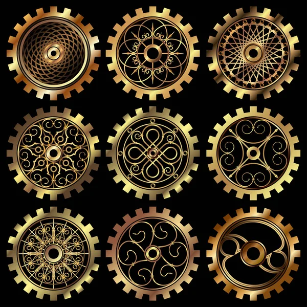 As engrenagens steampunk — Vetor de Stock