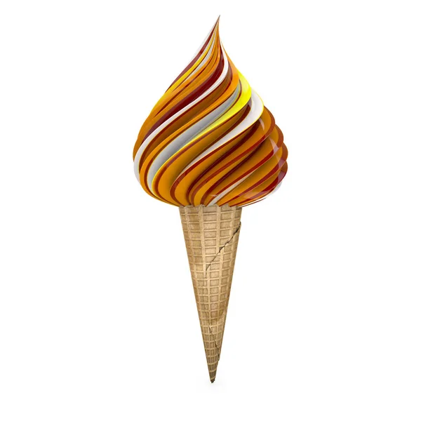 Helado colorido. Renderizado 3D . — Foto de Stock