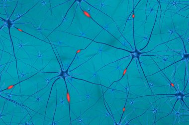 Beyin hücresi. 3D render