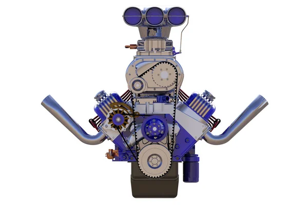 핫 로드 엔진 격리입니다. 3d 렌더링 — 스톡 사진