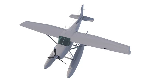 Retro seaplane illustration. 3D render — Stock Photo, Image