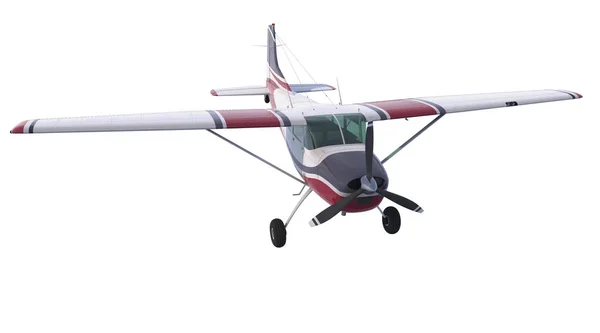 Light aircraft isolated on white background. 3D render. — ストック写真