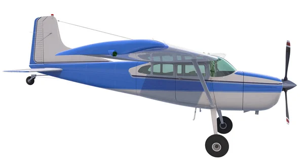 Lätta flygplan isolerade på vit bakgrund. 3D-återgivning. — Stockfoto