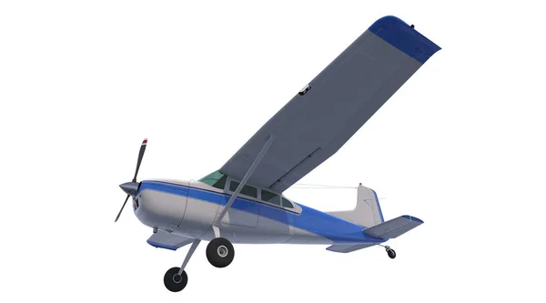 Light aircraft isolated on white background. 3D render. — Stock Photo, Image