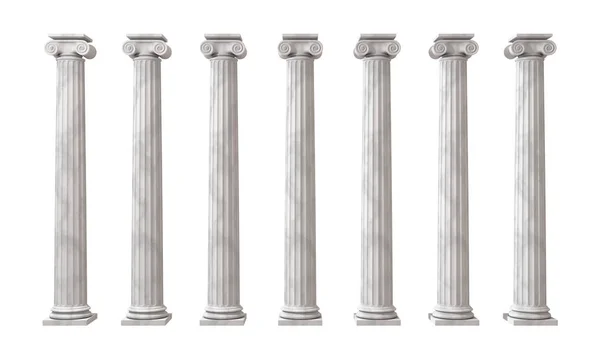 Greek columns isolated 3D — Stock Photo, Image