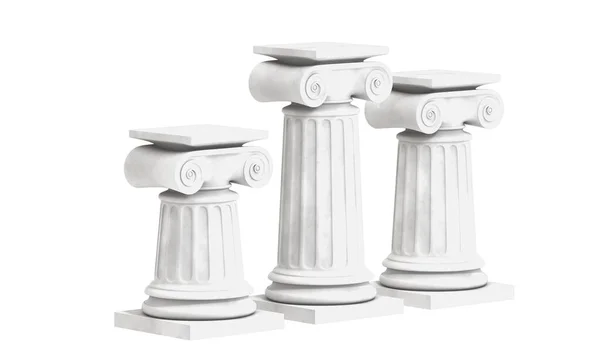 Griekse kolommen geïsoleerd 3d — Stockfoto
