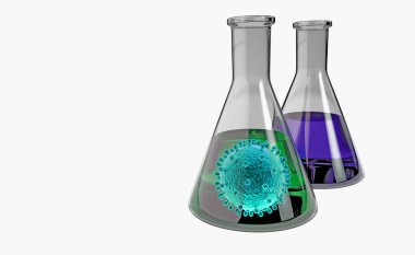 Bakteri virüsü Coronavirüs 2019-ncov 3D görüntüleme