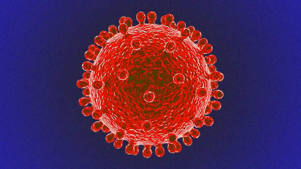 Vírus da bactéria coronavirus 2019-nCoV 3D render — Fotografia de Stock