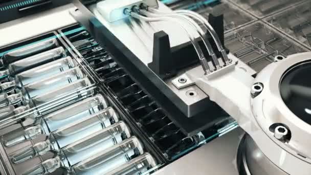 Automatische Fabrikverpackungsmaschine aus Karton 3D — Stockvideo
