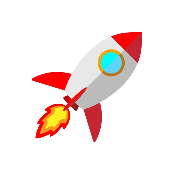 Cartoon rocket space ship — Stock Vector