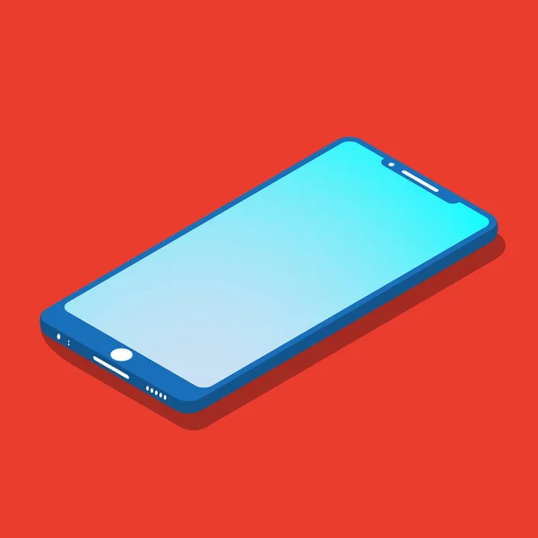 Smartfon icono plano. isométrica — Vector de stock