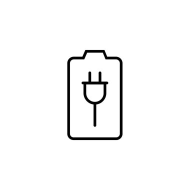 Pil yükleme vektörü basit simgesi