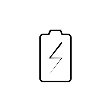 Pil yükleme vektörü basit simgesi