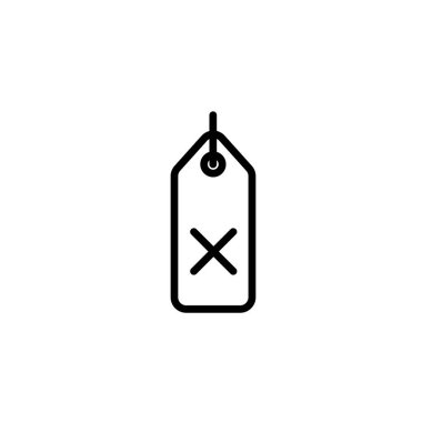 Fiyat etiketi simgesi. Ticaret ve Alış veriş. Alışveriş etiketi tabelası. Simgeyi kapat