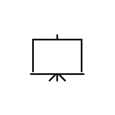 Boş sunu ekran. İş, boş kağıt, vektör çizim için beyaz tahta