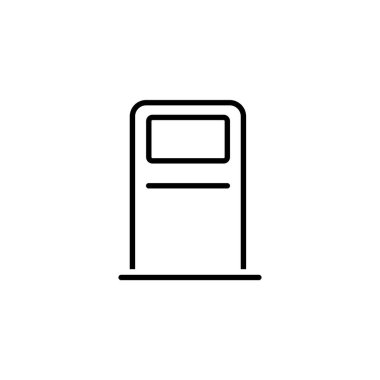 Kapı simgesi. Girin ya da çıkın sembolü. İç kapı. Gölgeli bir daire çiz. Modern Ui web sitesi navigasyonu. Vektör