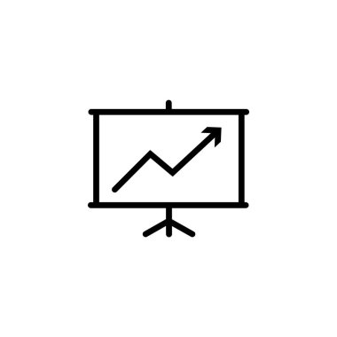 vektör iş büyüyen grafik sunum simgesi