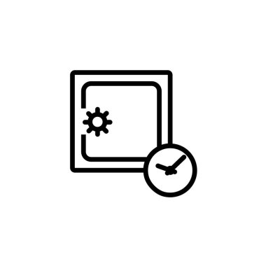 güvenlik sistemi tasarımı üzerinde gri arka plan, vektör çizim.