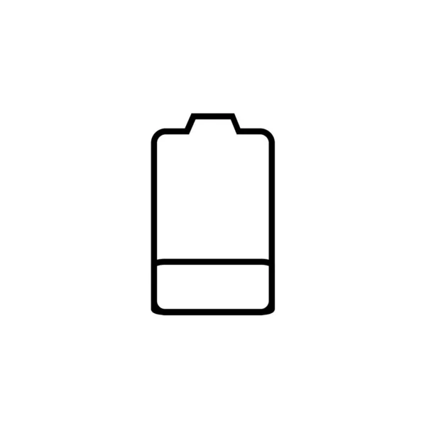 Low battery icon on white background — ストックベクタ