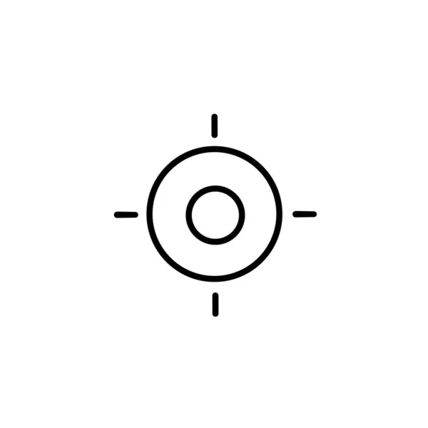 Вектор цілі піктограми. Простий плоский символ. Ідеальна чорна ілюстрація піктограми на білому тлі . — стоковий вектор