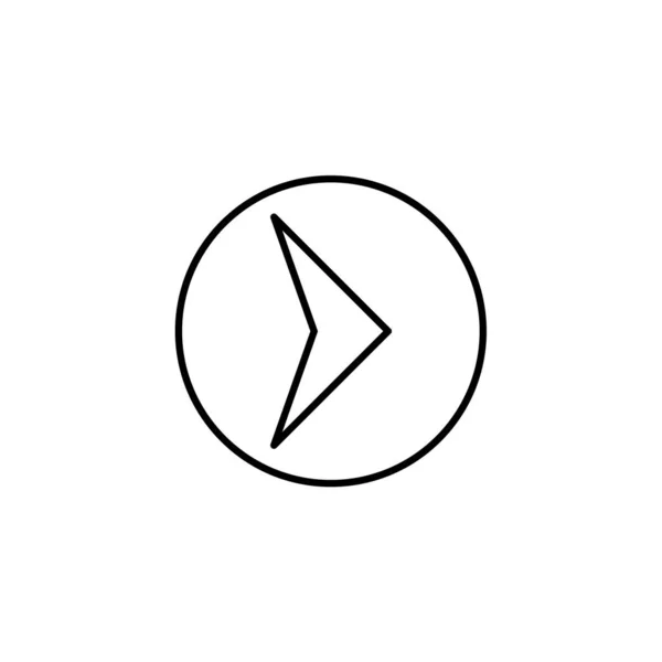 Jednoduchá ikona vektoru šipky doprava — Stockový vektor