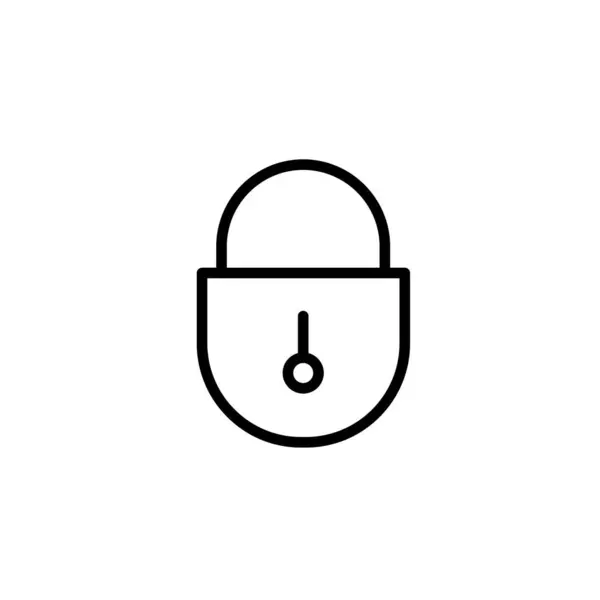 A padlock isolated against a white background — Stock Vector