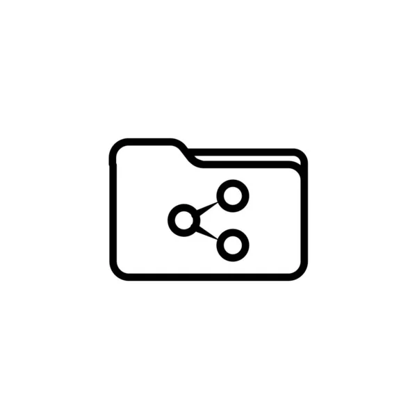 Общая папка - Flat minimal icon — стоковый вектор
