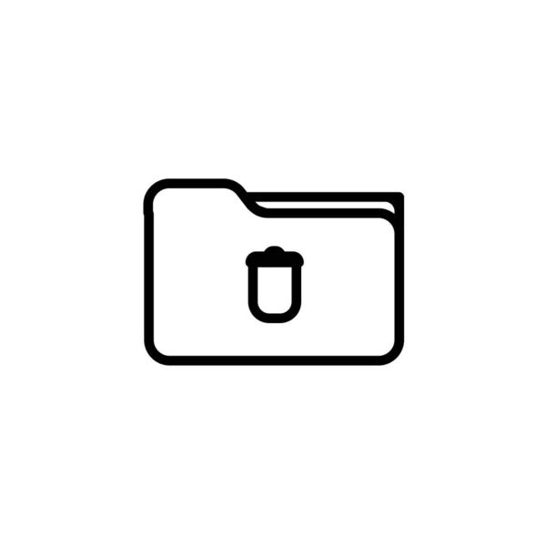 Klasör simgesi gri arka plan üzerinde izole düz stilde silin. Tasarımınızın, logo. Vektör çizim.