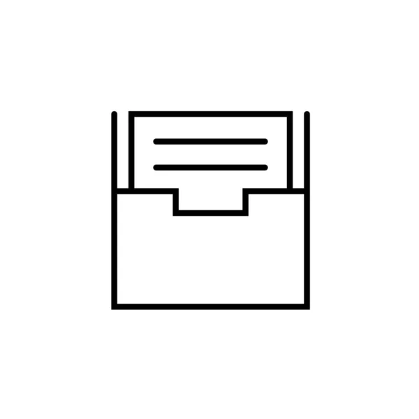 Archive icône vectorielle, symbole de tiroir de document. Illustration vectorielle plate moderne et simple pour site Web ou application mobile — Image vectorielle