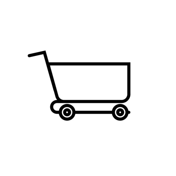 Ilustração minimalista de um ícone de carrinho de compras, vetor eps10 —  Vetores de Stock