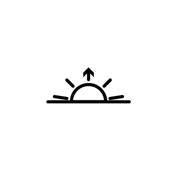 Ikona wektora wschodu słońca, symbol lata. Nowoczesna, prosta płaska ilustracja wektorowa dla strony internetowej lub aplikacji mobilnej — Wektor stockowy