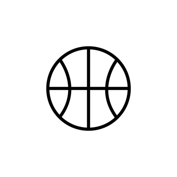 Ilustración de un esquema de baloncesto icono aislado — Vector de stock
