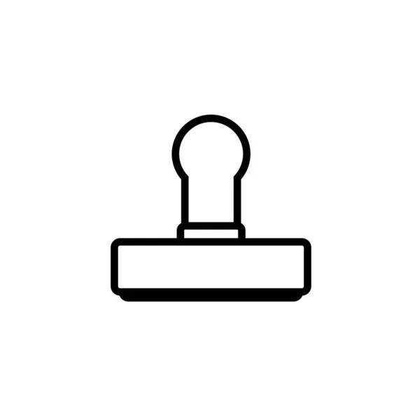 Sello icono vector, ilustración sólida, pictograma aislado en blanco — Vector de stock