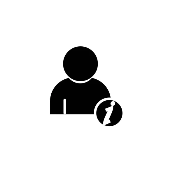 Info Icon Symbol. Elemento de icono de información de datos personales aislados de calidad premium con también Persona Contacto Significado en estilo de moda . — Vector de stock