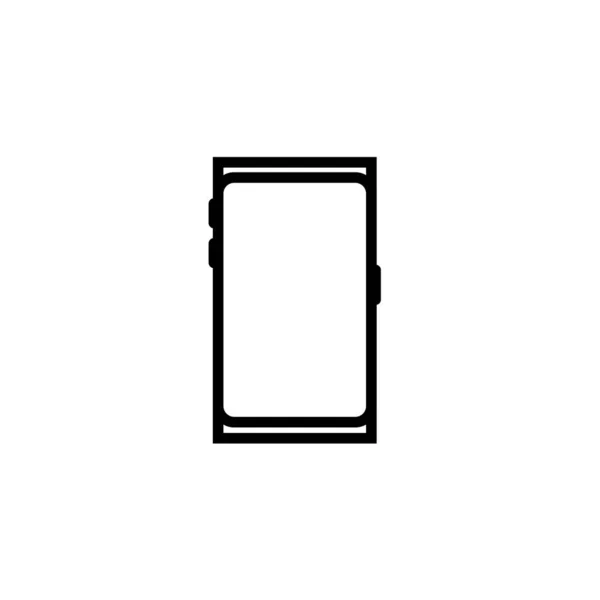 Mobiltelefon ikon vektor. Egyszerű sík szimbólum. Tökéletes fekete piktogram illusztráció fehér háttér. — Stock Vector