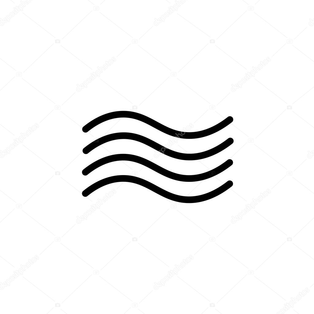 Mist isolated icon. Simple element illustration from weather concept. mist editable logo symbol design on white background. Can be use for web and mobile.