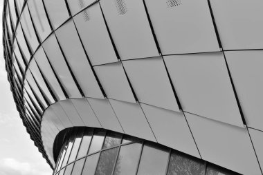 Cit du Vin Bordeaux, Fransa. Mimari modernite et futuriste de verre en forme de bouteille.