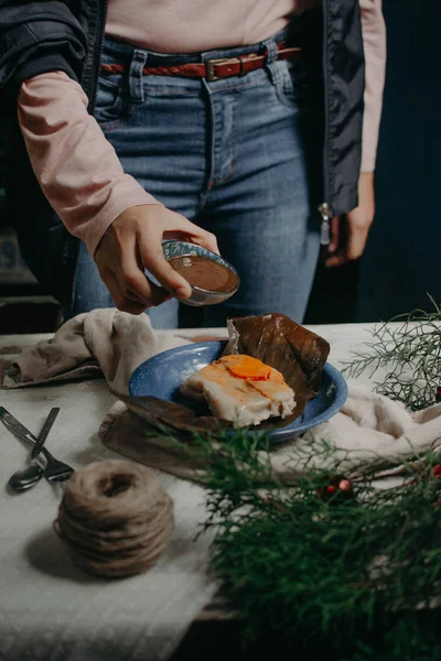 Tamales Latin Amerika 'dan geleneksel bir yemek, Latin Amerika' da Noel için geleneksel yemek..