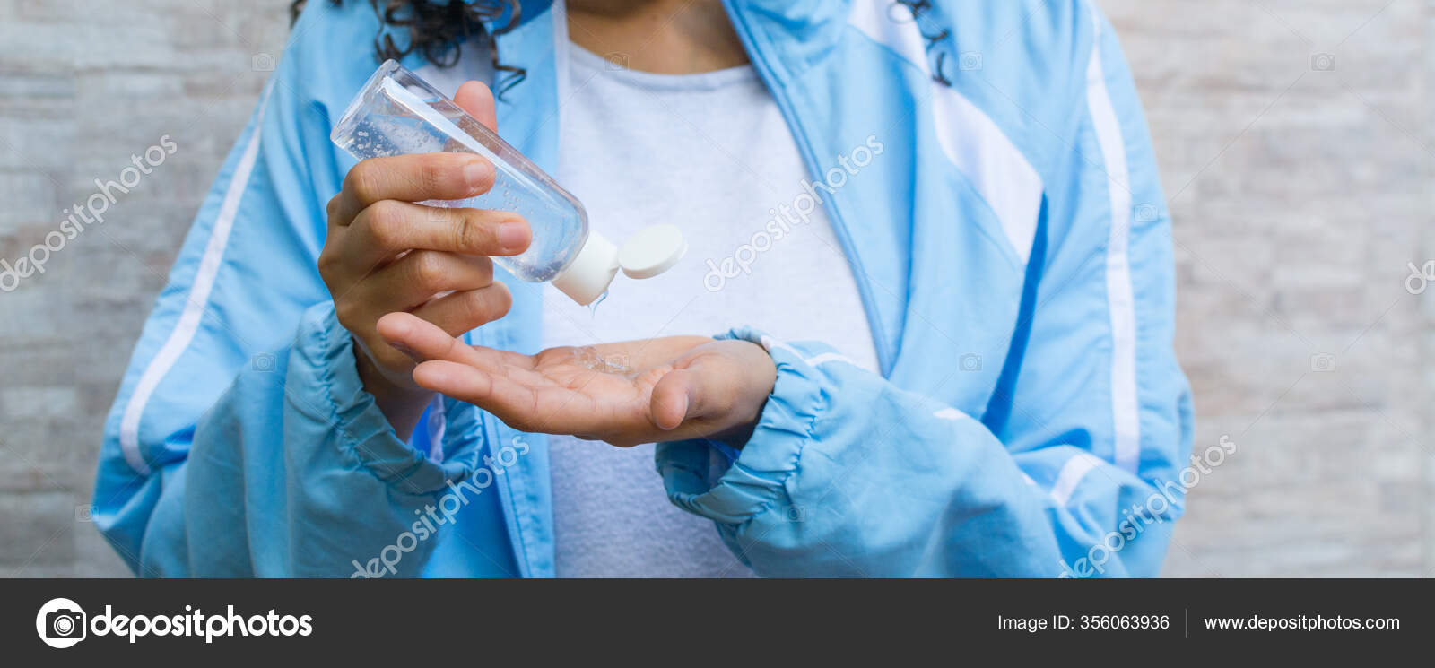 Covid Hands Putting Alcohol Gel ⬇ Stock Photo, Image by © natyesch