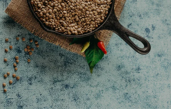 Lentil Beads Lentil Grains Bowl Spoon — Stock Photo, Image