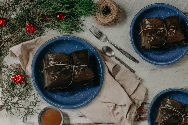 Tamales a traditional food from latin america, traditional food for christmas in latin america.