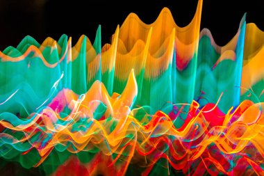 Dalgalı renk ışıkları hareket.  