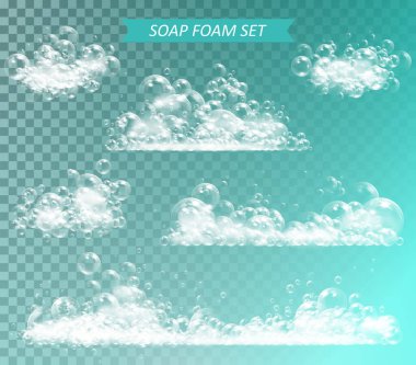 Sabun köpüğü kabarcıklar izole vektör çizim şeffaf arka plan ile