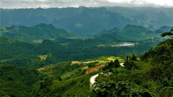 Paisaje Vietnam Del Norte Montañas Campos Arroz —  Fotos de Stock