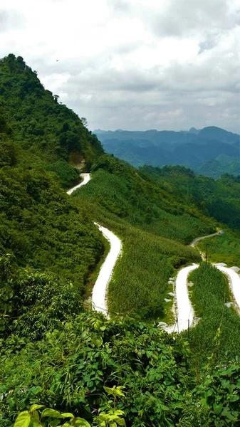 Landschap Van Noord Vietnam Bergen Rijstvelden — Stockfoto