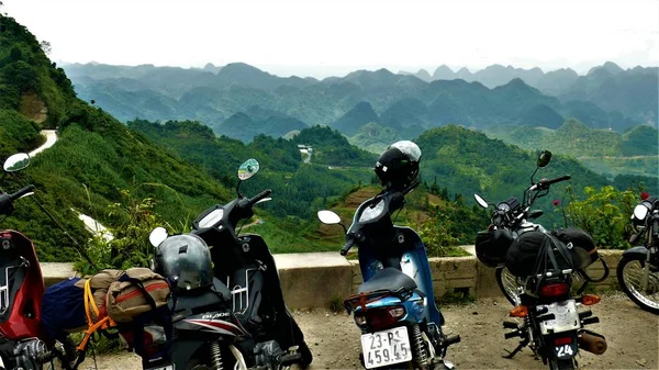 Krajina Severního Vietnamu Hory Rýžová Pole — Stock fotografie