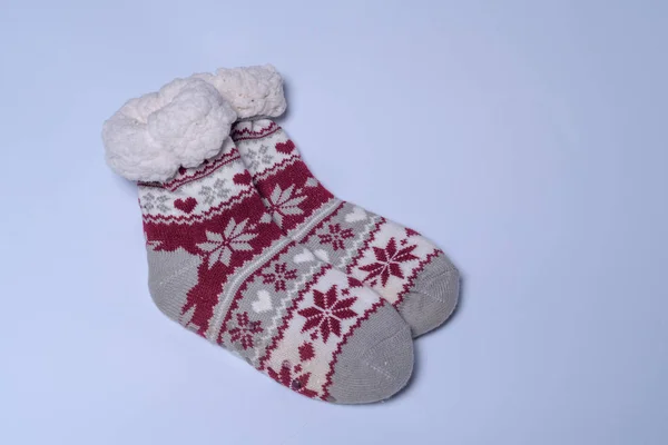 Christmas Socks White Background — Stock Photo, Image