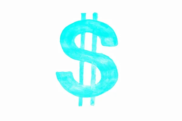 American Dollar Sign Concept Devolving Ruble Close Soft Focus — Stock Photo, Image